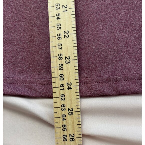 Columbia Womens Burgundy Short Sleeve Active Top With Keyhole Mesh Back. Size S - Picture 5 of 8